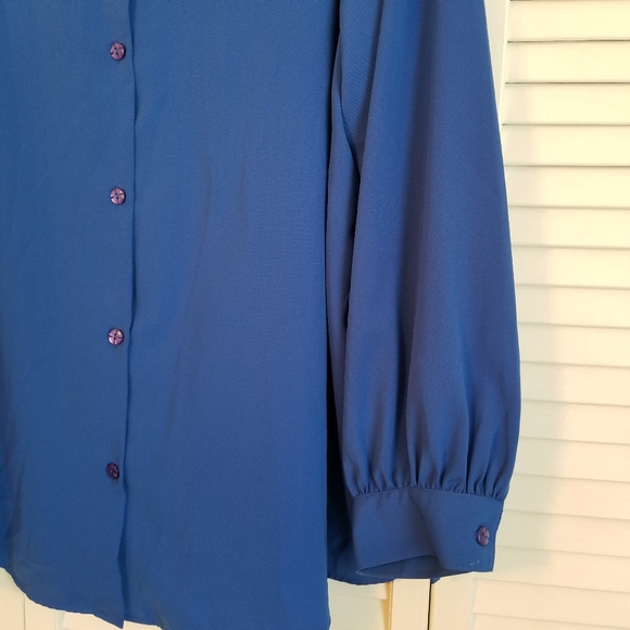 Susan Graver long sleeve button down dress shirt - Picture 3 of 5